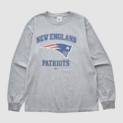 Fanatics New England Patriots Reebok 2000s Long Sleeve T-shirt Heather Gray Vintage