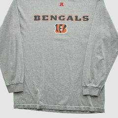 Fanatics Cincinnati Bengals NFL 2010s Long Sleeve T-shirt Heather Gray Vintage