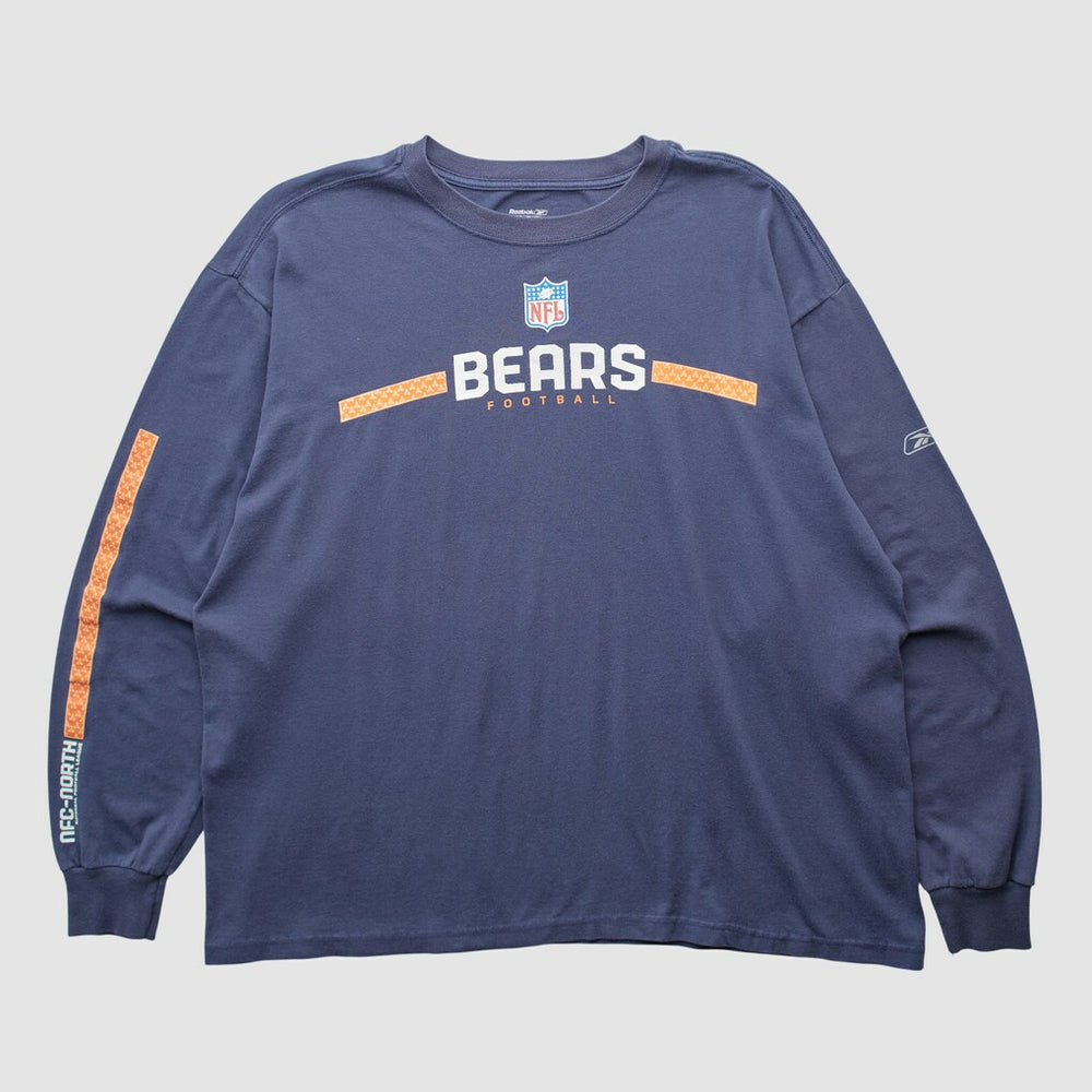 Fanatics Chicago Bears Reebok 2000s Long Sleeve T-shirt Navy Vintage