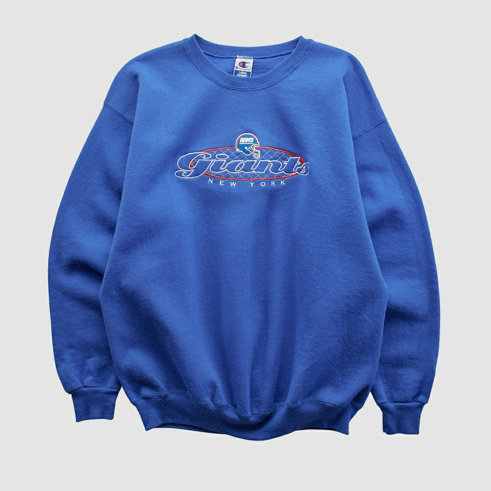 Fanatics New York Giants Champion 90s Pullover Sweatshirt Blue Vintage