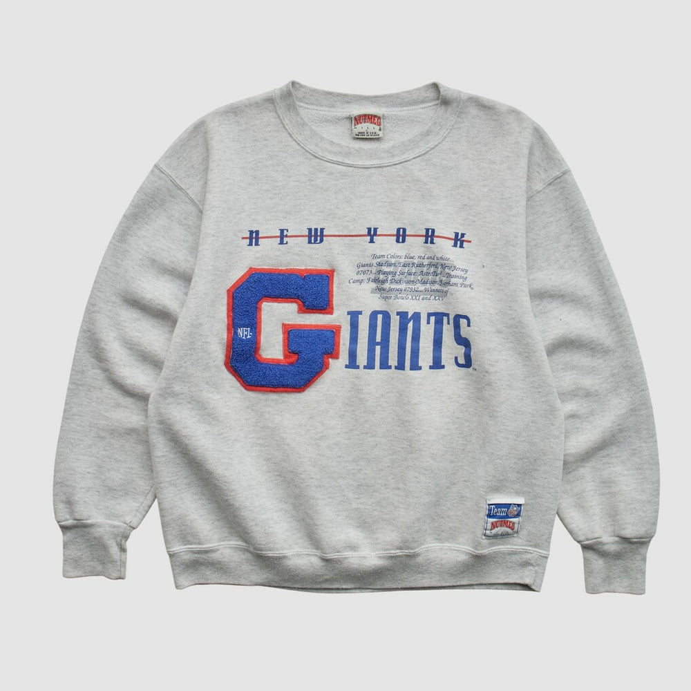 Fanatics New York Giants Nutmeg Mills 90s Sweatshirt Heather Gray Vintage