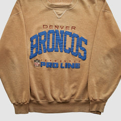 Fanatics Denver Broncos 90s Pullover Sweatshirt Tan Vintage