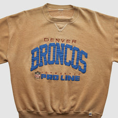 Fanatics Denver Broncos 90s Pullover Sweatshirt Tan Vintage