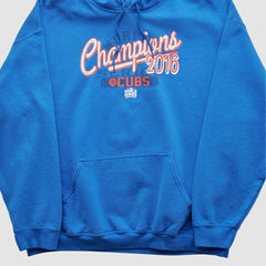 Chicago Cubs MLB Genuine Merchandise 2016 Hooded Pullover Sweatshirt - Blue - Vintage - Fanatics Discount