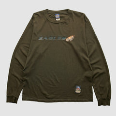 Fanatics Philadelphia Eagles Reebok 2000s Long Sleeve T-shirt Brown Vintage