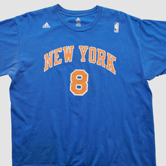 New York Knicks 2000s T-shirt Blue Vintage | Adidas for sale