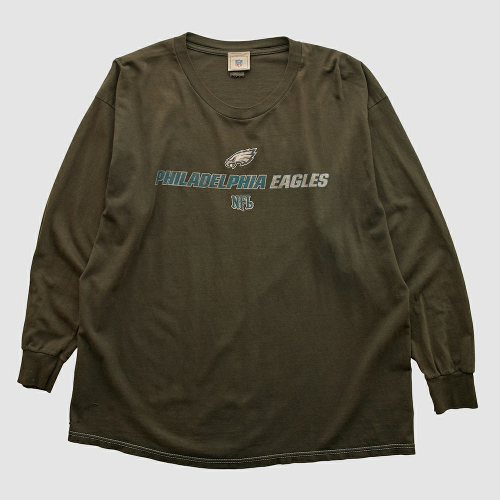 Fanatics Philadelphia Eagles NFL 2000s Long Sleeve T-shirt Brown Vintage