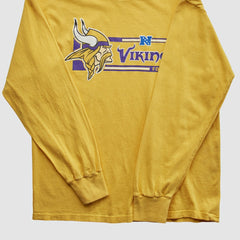 Fanatics Minnesota Vikings NFL 2010s Long Sleeve T-shirt Yellow Vintage