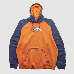 Fanatics Denver Broncos Reebok 2000s Hooded Pullover Sweatshirt Orange Vintage