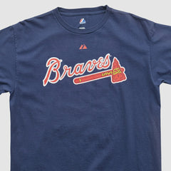 Atlanta Braves Majestic 2000s T-shirt - Navy - Vintage - Fanatics on Sale