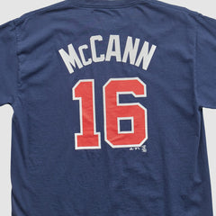 Atlanta Braves Majestic 2000s T-shirt - Navy - Vintage - Fanatics on Sale
