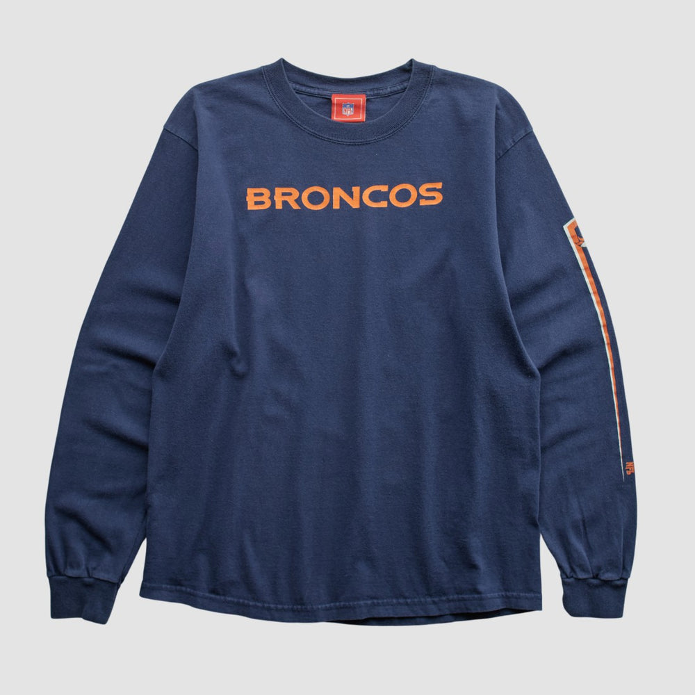 Fanatics Denver Broncos NFL 2000s Long Sleeve T-shirt Navy Vintage