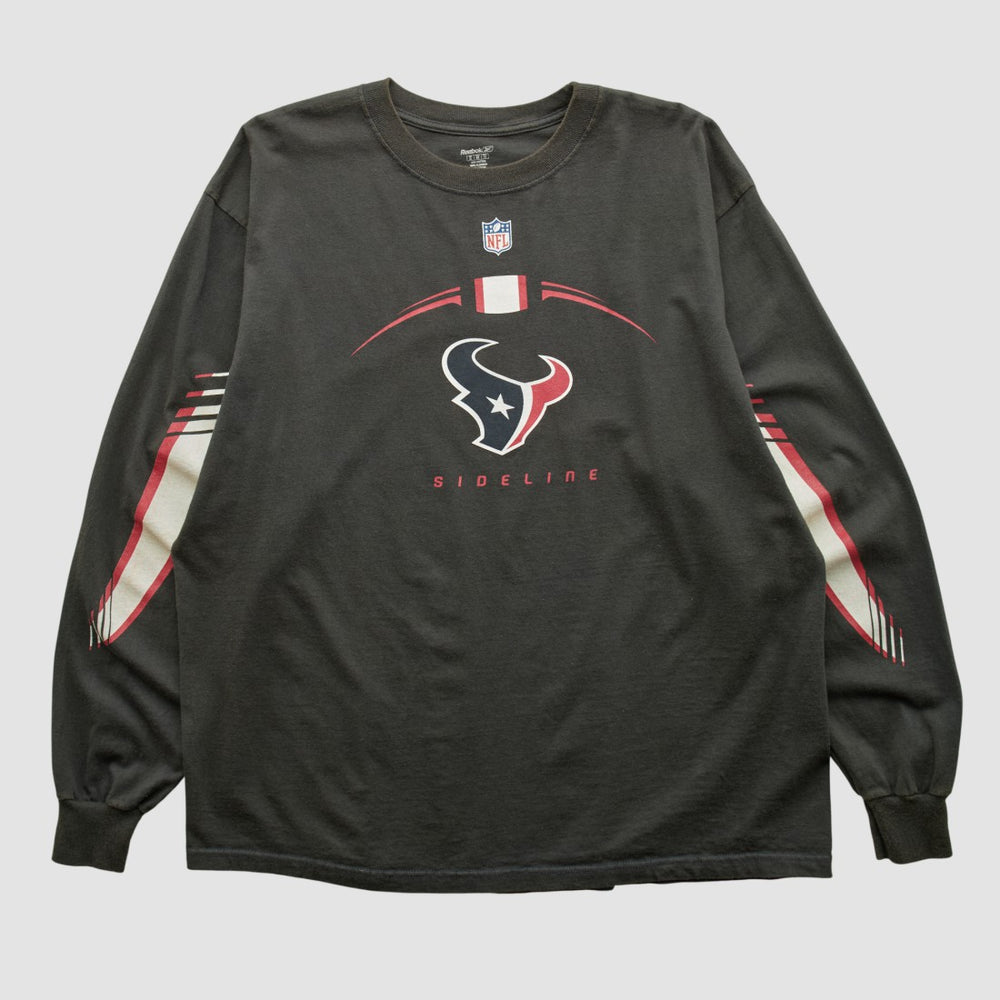 Fanatics Houston Texans Reebok 2000s Long Sleeve T-shirt Black Vintage
