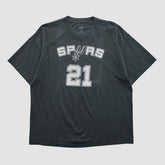 San Antonio Spurs NBA 2000s T-shirt Black Vintage | Vintage Near Me