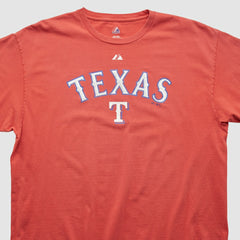 Texas Rangers Majestic 2000s T-shirt - Red - 2XVintage - Fanatics Lifestyle