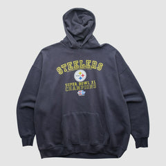 Fanatics Pittsburgh Steelers 2006 Hooded Pullover Sweatshirt Black Vintage