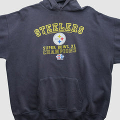 Fanatics Pittsburgh Steelers 2006 Hooded Pullover Sweatshirt Black Vintage