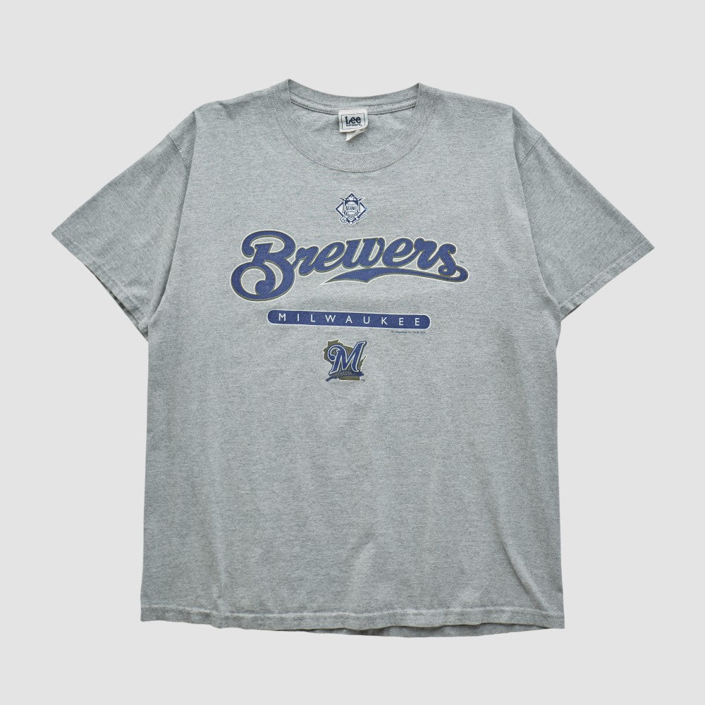 Milwaukee Brewers Lee Sport 2000s T-shirt - Heather Gray - Vintage - Fanatics on Sale