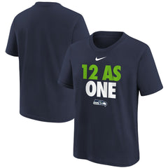 Nike Seattle Seahawks Youth 12 As One T-Shirt College Navy