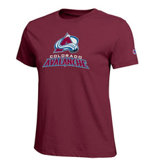 Colorado Avalanche Champion Women's Wordmark Lockup T-Shirt - Burgundy - NHL 203898231