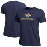 Nashville Predators Champion Women's Wordmark Lockup T-Shirt - Navy - NHL 203898235