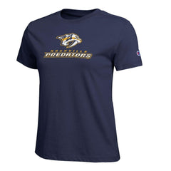 Nashville Predators Champion Women's Wordmark Lockup T-Shirt - Navy - NHL 203898235