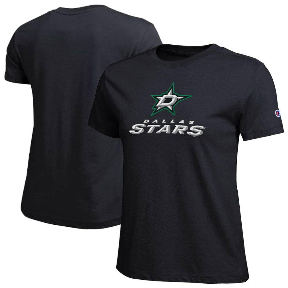 Dallas Stars Champion Women's Wordmark Lockup T-Shirt - Black - NHL 203898250