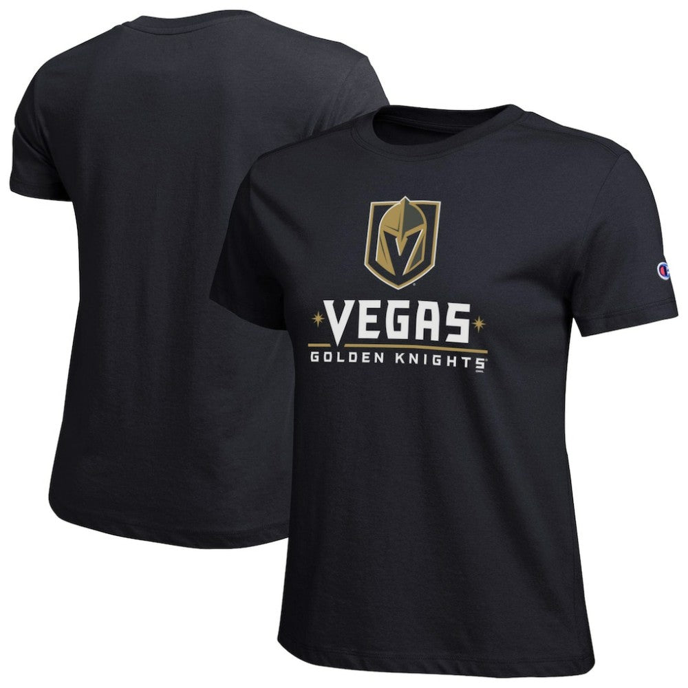 Vegas Golden Knights Champion Women's Wordmark Lockup T-Shirt - Black - NHL 203898254