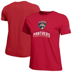 Florida Panthers Champion Women's Wordmark Lockup T-Shirt - Red - NHL 203898260