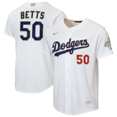 Mookie Betts Los Angeles Dodgers Nike Youth 2026 Gold Collection Home Replica Jersey - White - Nike Sale