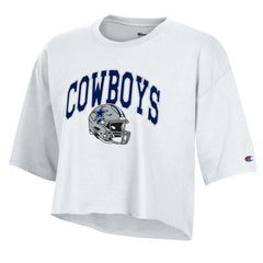 Dallas Cowboys Champion Women's Boyfriend Cropped T-Shirt White