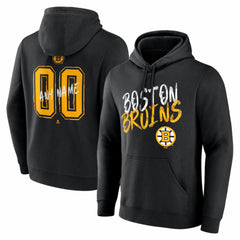 Boston Bruins Hustle Personalized Name & Number Hoodie - Black - NHL 203920982