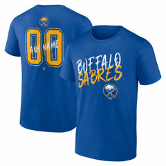 Buffalo Sabres Hustle Personalized Name & Number T-Shirt - Royal - NHL 203920987