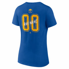 Buffalo Sabres Women's Hustle Personalized Name & Number V-Neck T-Shirt - Royal - NHL 203920988