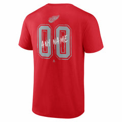 Detroit Red Wings Big & Tall Hustle Personalized Name & Number T-Shirt - Red - NHL 203921025