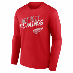Detroit Red Wings Hustle Personalized Name & Number Long Sleeve T-Shirt - Red - NHL 203921026