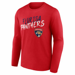 Florida Panthers Hustle Personalized Name & Number Long Sleeve T-Shirt - Red - NHL 203921037