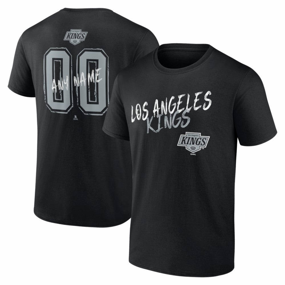 Los Angeles Kings Big & Tall Hustle Personalized Name & Number T-Shirt - Black - NHL 203921043
