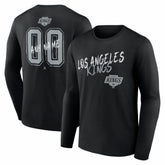 Los Angeles Kings Hustle Personalized Name & Number Long Sleeve T-Shirt - Black - NHL 203921044