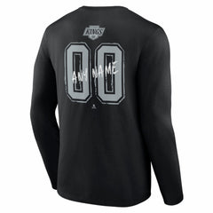 Los Angeles Kings Hustle Personalized Name & Number Long Sleeve T-Shirt - Black - NHL 203921044