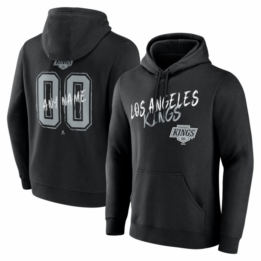 Los Angeles Kings Hustle Personalized Name & Number Hoodie - Black - NHL 203921045