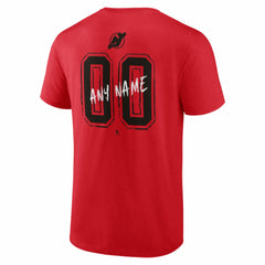 New Jersey Devils Big & Tall Hustle Personalized Name & Number T-Shirt - Red - NHL 203921066