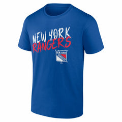 New York Rangers Big & Tall Hustle Personalized Name & Number T-Shirt - Blue - NHL 203921076