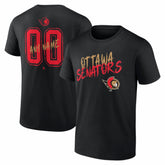 Ottawa Senators Hustle Personalized Name & Number T-Shirt - Black - NHL 203921084