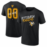 Pittsburgh Penguins Big & Tall Hustle Personalized Name & Number T-Shirt - Black - NHL 203921093
