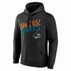 San Jose Sharks Big & Tall Hustle Personalized Name & Number Hoodie - Black - NHL 203921098