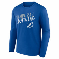 Tampa Bay Lightning Hustle Personalized Name & Number Long Sleeve T-Shirt - Blue - NHL 203921116
