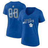 Toronto Maple Leafs Women's Hustle Personalized Name & Number V-Neck T-Shirt - Blue - NHL 203921122