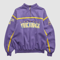 Fanatics Minnesota Vikings 90s 1/4 Zip Sweatshirt Purple Vintage