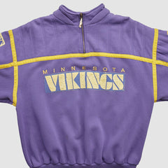 Fanatics Minnesota Vikings 90s 1/4 Zip Sweatshirt Purple Vintage